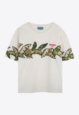 Kenzo Kids Boys Graphic Print T-shirt Off-white K60915/117_OFF-WHITE