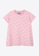 Kenzo Kids Baby Girls All-Over Logo Print Dress Pink K60948/465_PINK