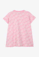 Kenzo Kids Baby Girls All-Over Logo Print Dress Pink K60948/465_PINK