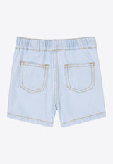 Kenzo Kids Baby Boys Fruit Stickers Print Denim Shorts Denim K60966/Z74_DENIM