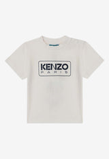 Kenzo Kids Babies Logo Print Crewneck T-shirt White K60972CO/Q_KENZO-N78