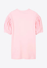 Kenzo Kids Girls Flower Print Logo T-shirt Pink K61016/45Z_ROSE