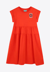 Kenzo Kids Girls Boke Flower Dress Red K61022/997_RED