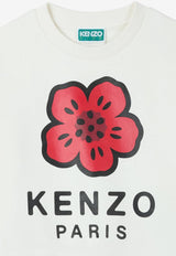 Kenzo Kids Girls Boke Flower Print Sweatshirt Off-white K61047/117_OFF-WHITE