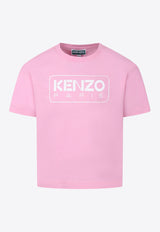 Kenzo Kids Girls Logo Print T-shirt Pink K61064/465_PINK