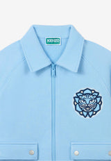 Kenzo Kids Boys East West Embroidered Sweatshirt Light Blue K61084/789_LIGHT BLUE