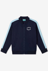 Kenzo Kids Boys Tiger Print Zip-Up Sweatshirt Navy K61091/848_NAVY