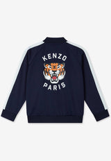 Kenzo Kids Boys Tiger Print Zip-Up Sweatshirt Navy K61091/848_NAVY