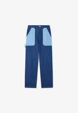 Kenzo Kids Boys East West Embroidered Jeans Denim K61098/Z25_DENIM