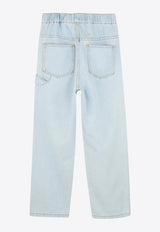 Kenzo Kids Boys Fruity Stickers Print Jeans Denim K61101/Z74_DENIM