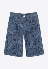 Kenzo Kids Boys Geometric Print Bermuda Shorts Blue K61117/Z45_BLUE MULTI