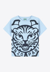 Kenzo Kids Boys Tiger Print T-shirt K61166/789_LIGHT BLUE