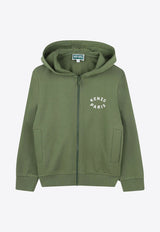 Kenzo Kids Boys Lucky Tiger Zip-Up Hoodie K61190/64S_GREEN