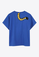 Kenzo Kids Boys Tiger Print T-shirt K61193/829_BLUE MULTI