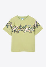 Kenzo Kids Boys Graphic Print T-shirt K61194/64R_LIGHT GREE