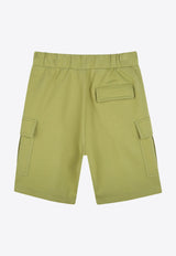 Kenzo Kids Boys Logo Print Cargo Shorts K61200/64R_LIGHT GREE