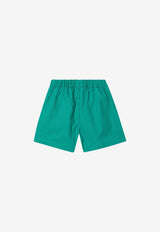 Kenzo Kids Babies Logo Print Shorts Green K61206-ACO/Q_KENZO-674