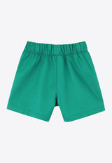Kenzo Kids Baby Boys Logo Print Shorts K61206/674_DARK GREEN