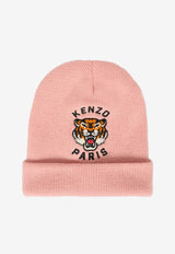 Kenzo Kids Girls Lucky Tiger Ribbed Beanie Pink K61216/47H_PINK