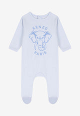 Kenzo Kids Baby Boys Elephant Print Babygrow Gift Set - Set of 3 Light Blue K61249/771_LIGHT BLUE