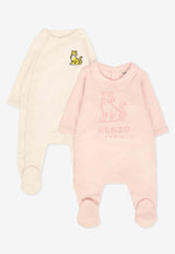 Kenzo Kids Baby Girls Tiger Print Onesie Gift Set - Set of 2 Pink K61253/47R_PINK