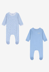 Kenzo Kids Baby Boys Monogram Print Onesies Gift Set - Set of 2 Light Blue K61256/77A_LIGHT BLUE