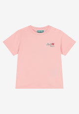 Kenzo Kids Baby Girls Logo Print T-shirt Pink K61278/47H_PINK
