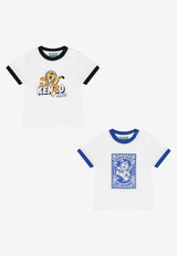 Kenzo Kids Baby Boys Tiger Print T-shirt Set - Set of 2 White K61298/N50_WHITE BLAC