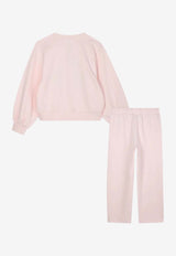 Kenzo Kids Girls Happy Tiger Track Suit Pink K61335/46M_PINK