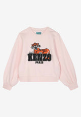 Kenzo Kids Girls Happy Tiger Track Suit Pink K61335/46M_PINK
