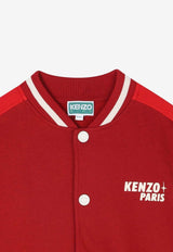 Kenzo Kids Boys Logo Bomber Jacket Red K61394/956_BURGUNDY