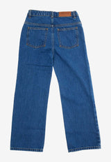 Kenzo Kids Boys Logo Patch Jeans Blue K61405/Z27_DENIM