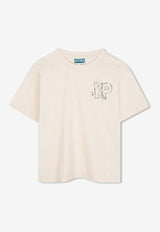 Kenzo Kids Boys Printed Crewneck T-shirt Beige K61445/21G_SAND