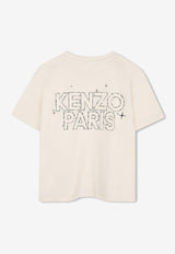 Kenzo Kids Boys Printed Crewneck T-shirt Beige K61445/21G_SAND