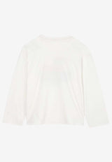 Kenzo Kids Boys Happy Tiger Print T-shirt Off-white K61448/117_OFF-WHITE