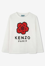 Kenzo Kids Boys Boke Flower Print Long-Sleeved T-shirt Off-white K61482/117_OFF-WHITE