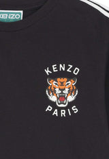Kenzo Kids Boys Lucky Tiger Crewneck T-shirt Black K61486/095_BLACK