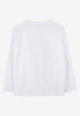 Kenzo Kids Boys Elephant Print Long-Sleeved T-shirt White K61493/10P_WHITE