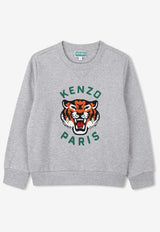 Kenzo Kids Boys Lucky Tiger Sweatshirt Gray K61509/A55_GREY