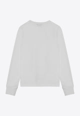 K-Way Kids Girls Elmer Logo Patch Long-Sleeved T-shirt White K8138CW-ACO/P_KWAY-X42