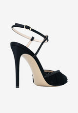 Andrea Wazen Katy 105 Embellished Tulle Sandals Black KATPU105TSHBLA-FW25_BLACK
