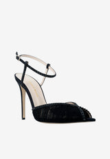 Andrea Wazen Katy 105 Embellished Tulle Sandals Black KATPU105TSHBLA-FW25_BLACK