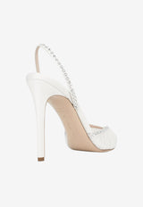 Andrea Wazen Katy 105 Slingback Tulle Sandals White KATSL105TSHWHI-FW25_WHITE