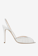 Andrea Wazen Katy 105 Slingback Tulle Sandals White KATSL105TSHWHI-FW25_WHITE