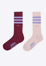 Adidas Originals X Wales Bonner Three Stripes Ribbed Socks - Set of 2 Multicolor KD7727CO/R_ADIST-MW_323-L