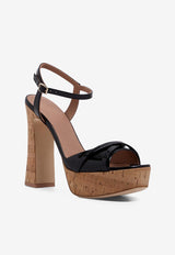 Malone Souliers Keaton 125 Leather Platform Sandals KEATON 125-28 BLACK/BLACK