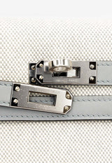 Kelly 25 Sellier in Bleu Glacier Canvas and Swift Leather with Palladium Hardware