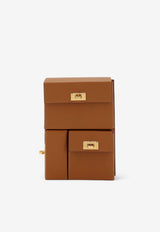 Kelly Multipocket To Go Pouch in Gold Epsom with Gold Hardware