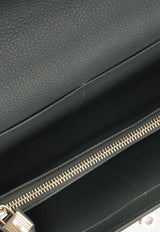 Kelly To Go Wallet in Vert Mangrove Evercolor with Gold Hardware