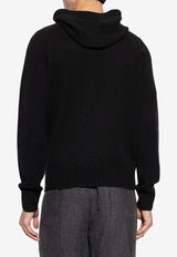 Tom Ford Embroidered TF Sweater with Hood Black KOL003-YMK069 LB999